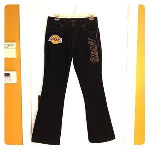“LAKERS” denim boot cut jeans🏀